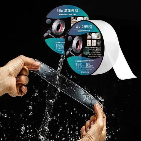 나노 도깨비 겔 테이프 선정리 미끄럼방지 실리콘테이프 양면겔테이프 강력테이프
