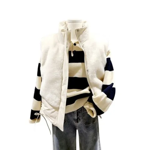 [ 롯데백화점 ][비지트인뉴욕]퍼 패치 다운 베스트 VBADO70