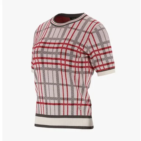 [ 롯데백화점 ][엘르골프]24년 여성 가을 반팔 라운드 스웨터 (SET)  [6K63341]