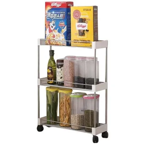 거실틈새수납 바퀴달린선반 3단 트롤리 이동식수납장 펜트리선반 틈새선반 이동식선반 주방선반 선반 다용도선반 다용도실선반