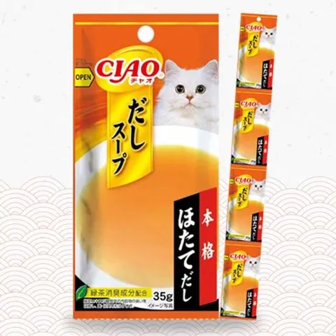 반려묘육수 고양이 진한 육수 가리비 35g 4개입 1P 음수량 영양