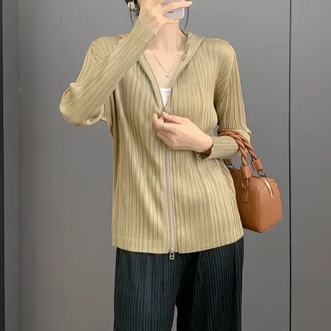 플라라 (88까지)플리츠투웨이후드가디건