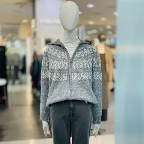 [클리지]루즈핏 자가드 집업 니트 가디건 CP8WKC33