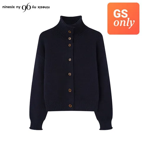 [나인식스뉴욕]하이넥 데일리 버튼업 니트 가디건 (NP4CK009L0)