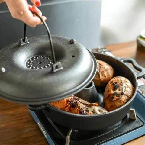 아로제 직화 군고구마냄비 다용도 무쇠 냄비 28cm 고구마 냄비 군고구마 군고구마냄비 고구마냄비 고구마굽