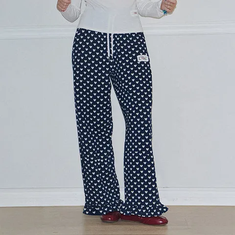 [ 롯데백화점 ][바이탈싸인] 러블리 하트 프릴 팬츠 2colors_Navy [25MNFWPT02NV]