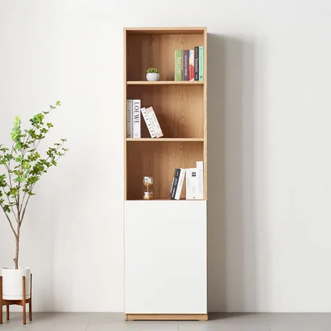 부기 슬림 높은 책장 5단 거실 만화 폭좁은 서재 600 도어 (착불)