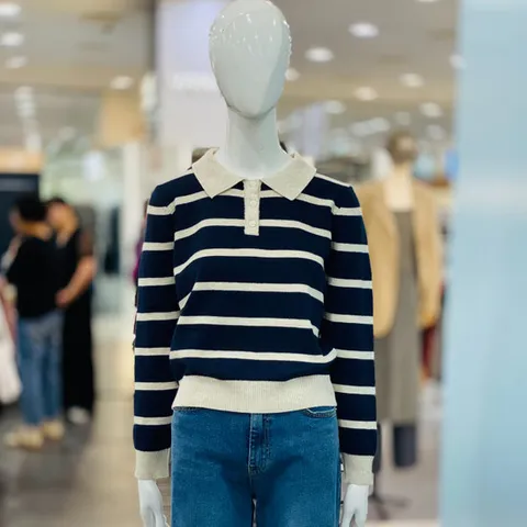 [클리지]칼라넥 단가라 긴소매 니트 CP8WKT13