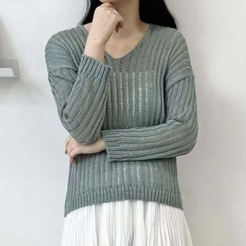 여성 시스루 추천 니트 가을 꾸안꾸 여름 여자 라운드