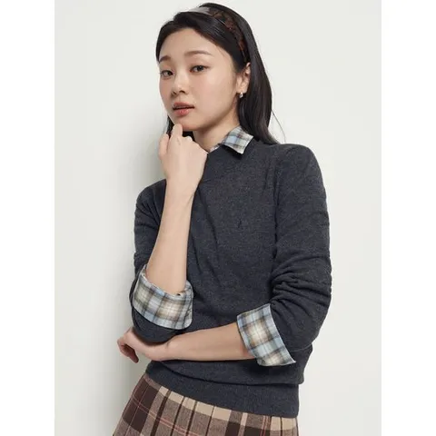 [빈폴레이디스] [Essential] 모크넥 풀오버  애쉬 (BF5X51E034)