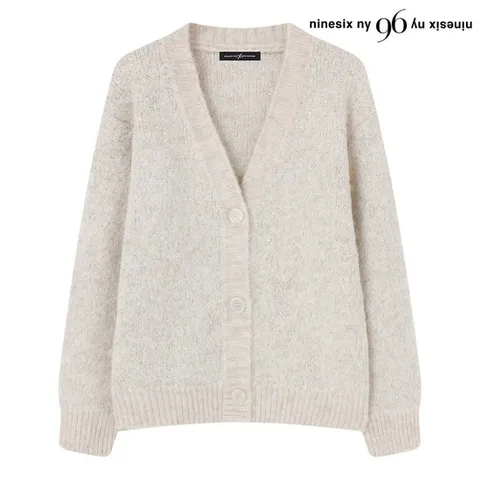 [나인식스뉴욕]V넥 버튼업 루즈핏 니트 가디건 (NP4CK012L0)