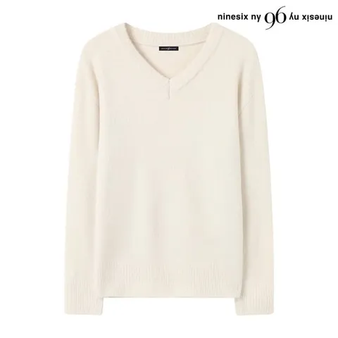 [나인식스뉴욕]데일리 무지 브이넥 긴팔 니트 (NP4KT020L0)