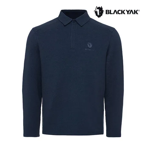 [블랙야크] (BY_1BYKTWU001_DB_) 남성 기모 카라 긴팔티 1 1BYKTWU001_DB