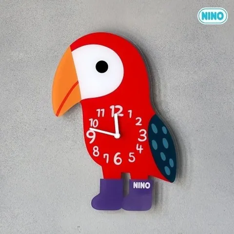 [엄지척]니노타임 무소음 아크릴 벽시계 (앵무새 대)_19105252_6