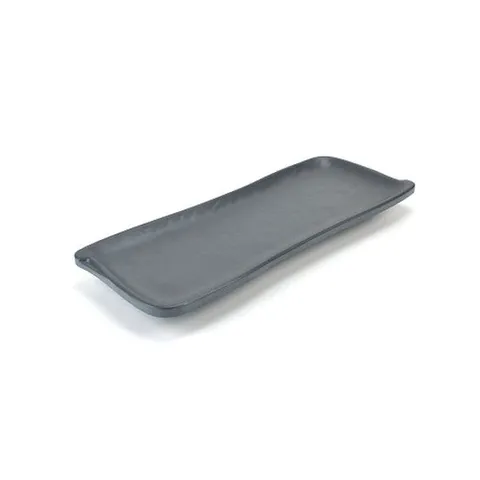 [엄지척]업소용 퓨전 흑색무지 돌무늬 장직사각 접시 7호_192044