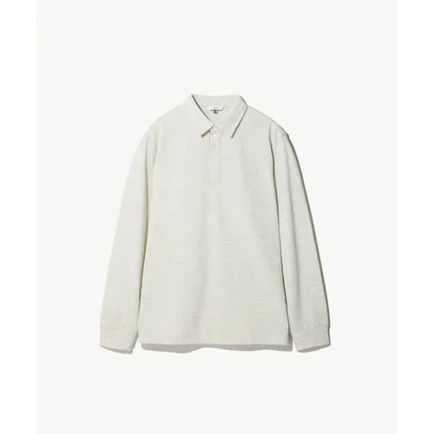 [STCO]리플조직 카라넥 티셔츠_아이보리 (클래식핏)_BP