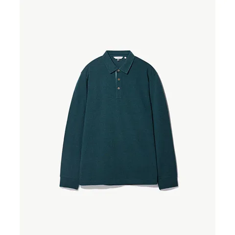 [STCO]리플조직 카라넥 티셔츠_그린 (클래식핏)_BP