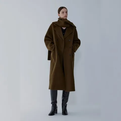 [ 롯데백화점 ][보브]캐시미어 블렌드 머플러 세트 롱 코트7155416009Y