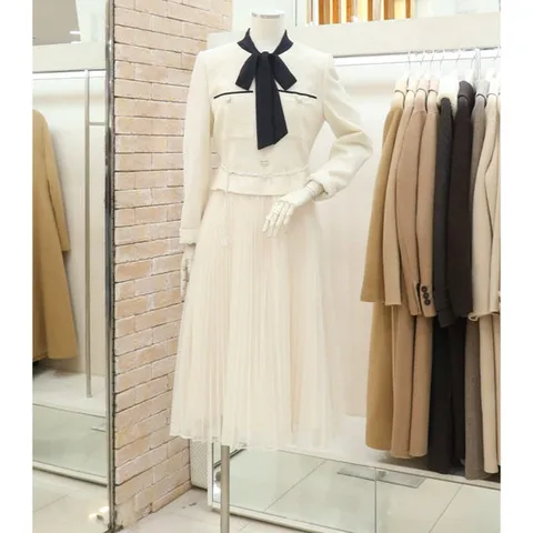 [JJ JIGOTT][JJ지고트]샤 레이어드 재킷 원피스 GP3A0OP111_DG