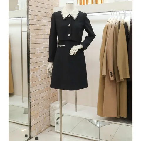 [JJ JIGOTT][JJ지고트]라인 배색 재킷 스타일 원피스 GP3M0OP931