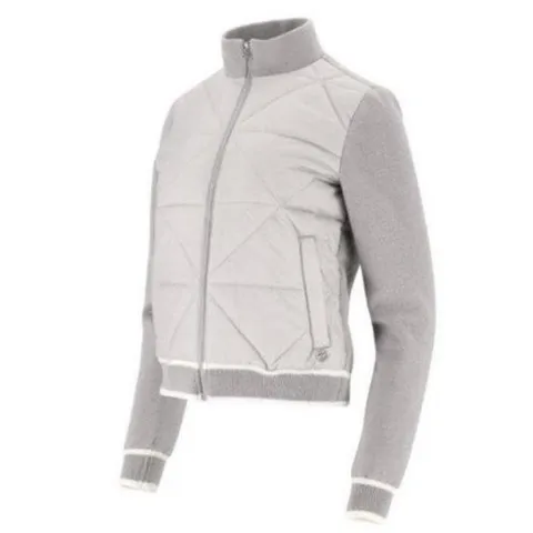 [ 롯데백화점 ][엘르골프]24년 겨울 여성 앞판 퀼팅 니트 패딩 점퍼[6K81302]