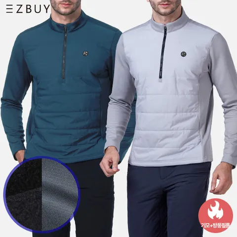 김영주스포츠 웜업 남성 방풍 패딩 기모 골프 티셔츠(M6WT04)
