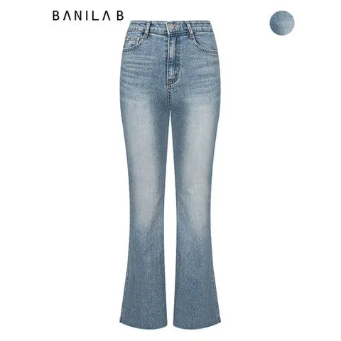 [바닐라비]여성 연청 워싱 부츠컷 데님 팬츠