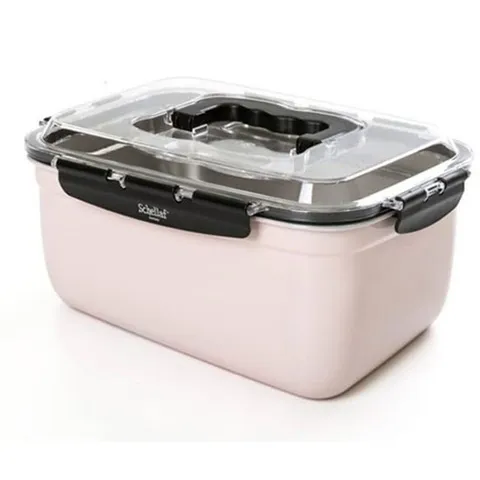 [엄지척]쉐라프 밀폐용기 직사각 손잡이 스텐 반찬통 3.7L_19408