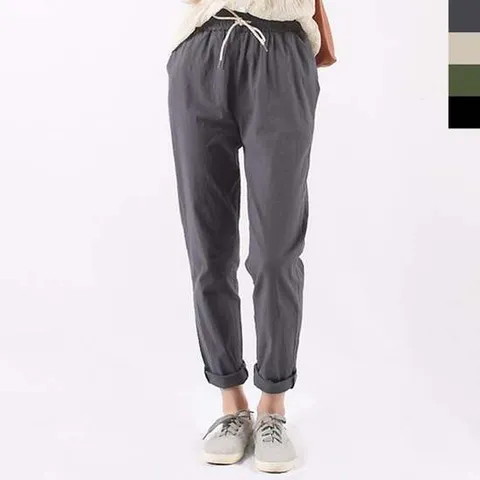 남여공용 커플 여자 시원한 린넨 여름 9부 바지