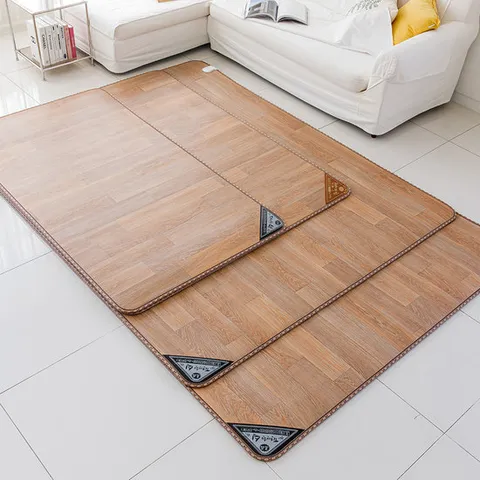 한일의료기 천년의 아침 전기장판 민자마루 라이트 우드 온열매트 중형 150x183