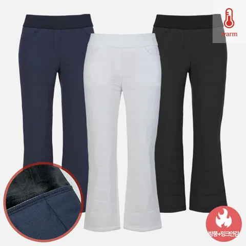 투엘라 윈터포스 여성 세미부츠핏 패딩 밴딩 팬츠(W6WP02)