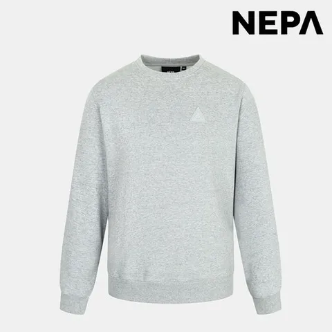 [ 롯데백화점 ][네파 (행사)]공용 겨울 C/P 로고 와펜 기본 루즈핏 기모 맨투맨 7JF5366