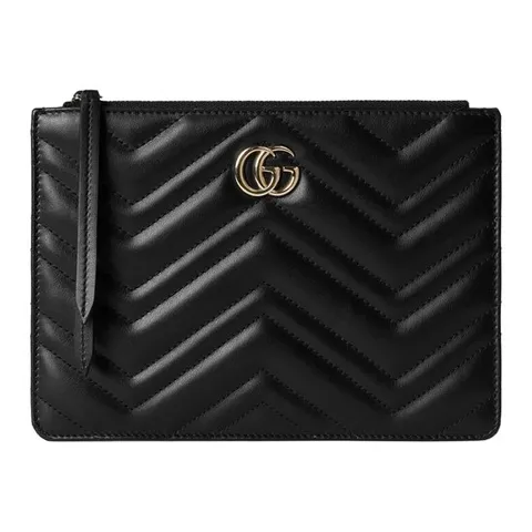 구찌 여성 GG 마몽트 레더 스몰 파우치백(블랙) 813349 DTDHD 1000