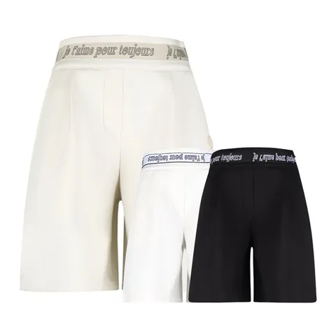 럭스골프 여성 핀턱 레터링 테잎 반바지 TO25A224W