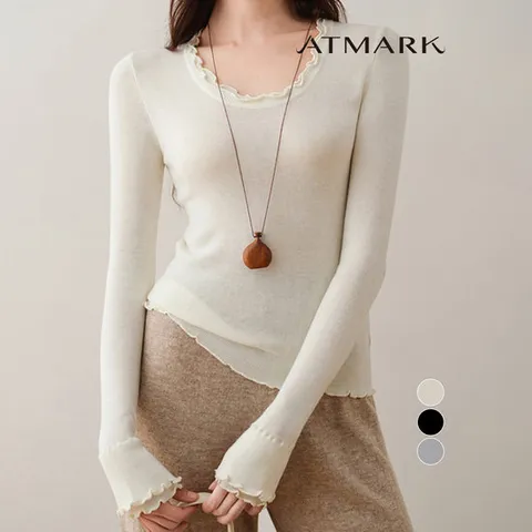 ATMARK 물결컷팅슬림니트_AA56KN045G