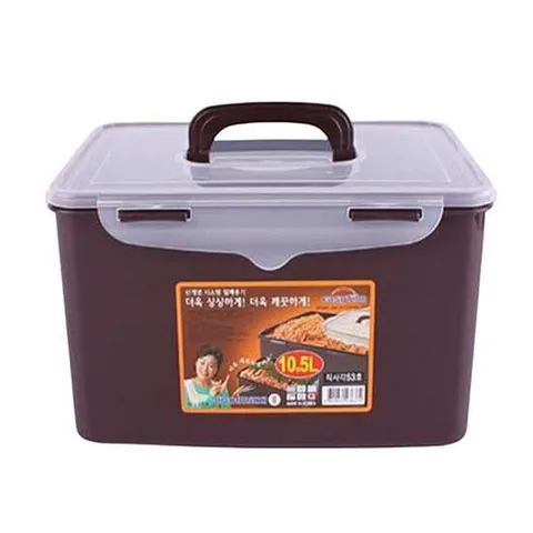 쿨맥시2 직사각밀폐용기 10.5L(갈색) 김치냉장고용기 김치보관용기 김장용기 냉장고보관용기 플라스틱용기