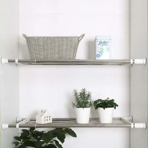 길이조절 세탁실정리대 봉선반 세탁실수납 베란다선반 세탁실선반 압축봉선반 압축선반 옷장선반 세탁실수납 다용도실정리 봉선반 길이조절압축선반