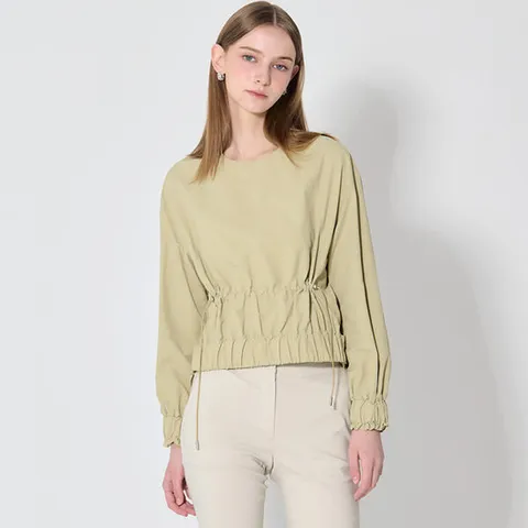 [데코][데코(DECO)] 언발 밴딩 블라우스 (택가격 329000원)