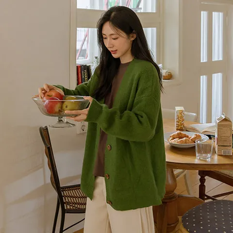 [저스트원] 어나더 브이넥 루즈핏 가디건