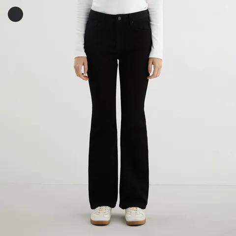 [ 롯데백화점 ][게스(진)]여성 이중지 블랙 플레어부츠컷 YP4D9197