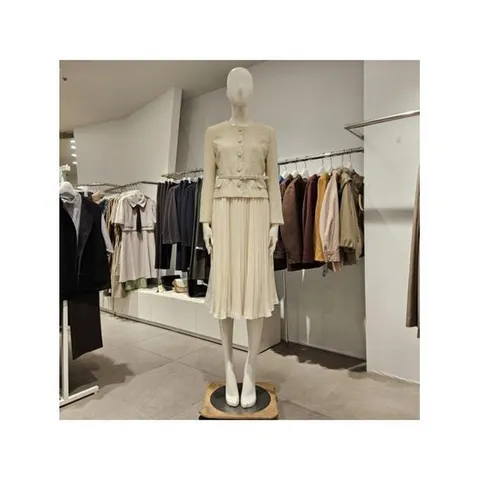 [미센스]  MB52OPM182Z 트위드자켓주름배색원피스