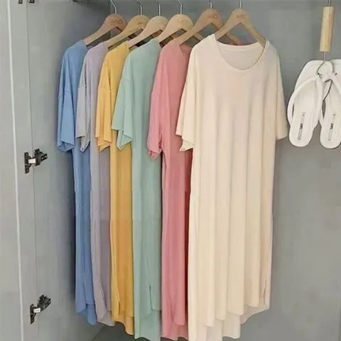 여름원피스 이지웨어 냉감 원피스 스판 롱원피스 홈웨