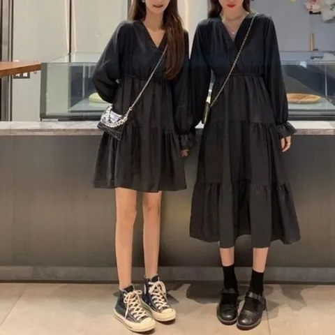 봄 쉬폰 원피스 롱 드레스 여성원피스 홈웨어 OPS