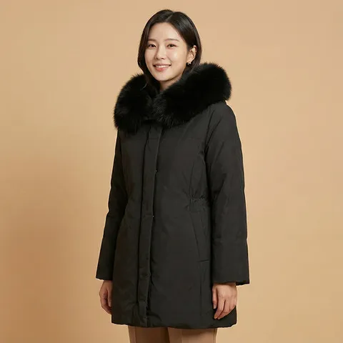 [조이너스]덕다운 폭스퍼 오버핏 점퍼-JW24DA3901765B