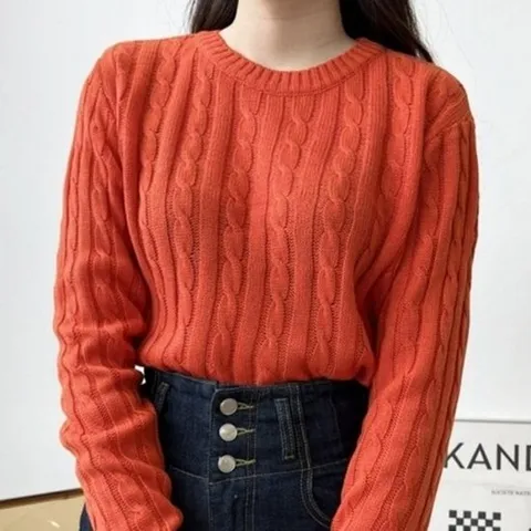 [엄지척]데일리 꽈베기 여자 포인트 여성 캐주얼 니트 꽈배기_19