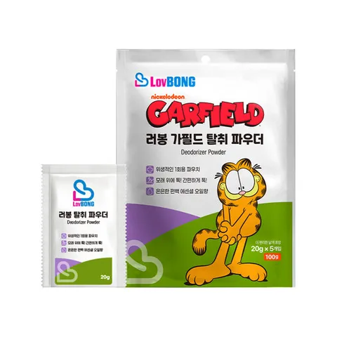 러봉 가필드 디오더라이저 파우더 100g 고양이 모래 탈취제