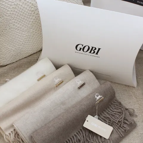 GOBI 고비 캐시미어 오가닉 산양자수 머플러 170x30cm