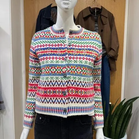 클리지 DP01 노르딕패턴 라운드 니트 가디건 CP8WKC27