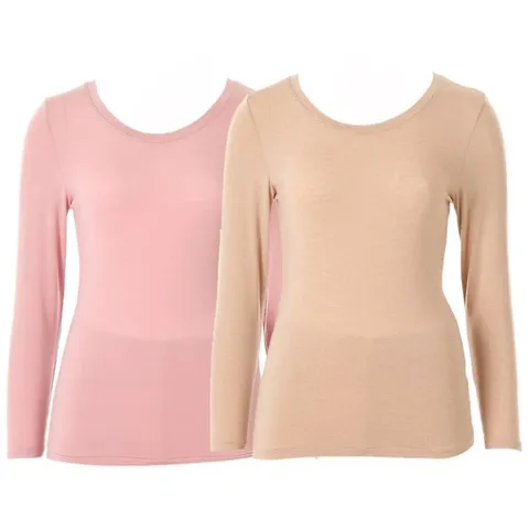 [ 롯데백화점 ]2종SET(85-100)섬유의 보석 여성 모달캐시미어 내복상의WLG2552C