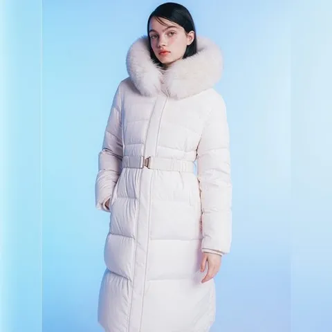 [ 롯데백화점 ][올리브데올리브]슬림핏 벨티드 롱 구스 다운 점퍼 OP4XM1140